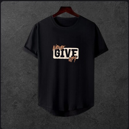 Oversize Modern Boy Pamuklu EtekKısmıOval T-shirt